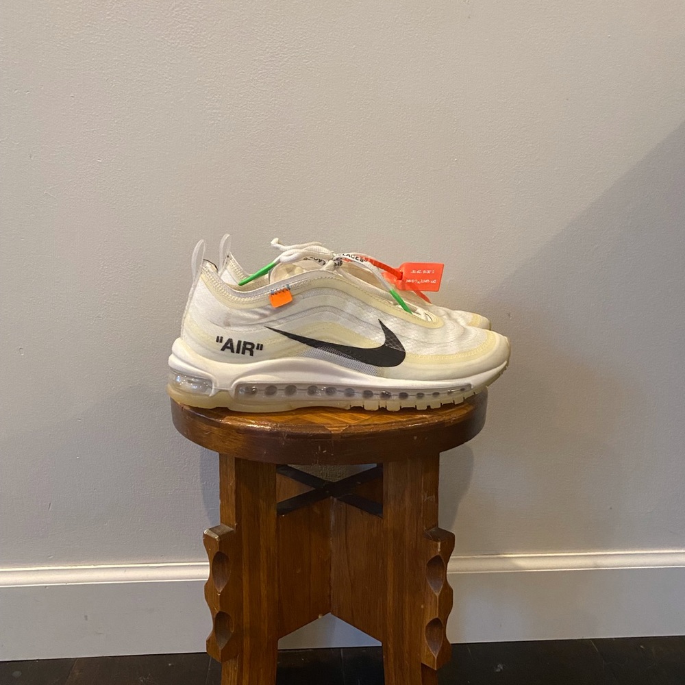 Size 8- Nike OFF WHITE THE 10 Airmax 97 White!